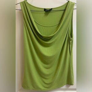 Etcetera Lime Green Draped Tank Top